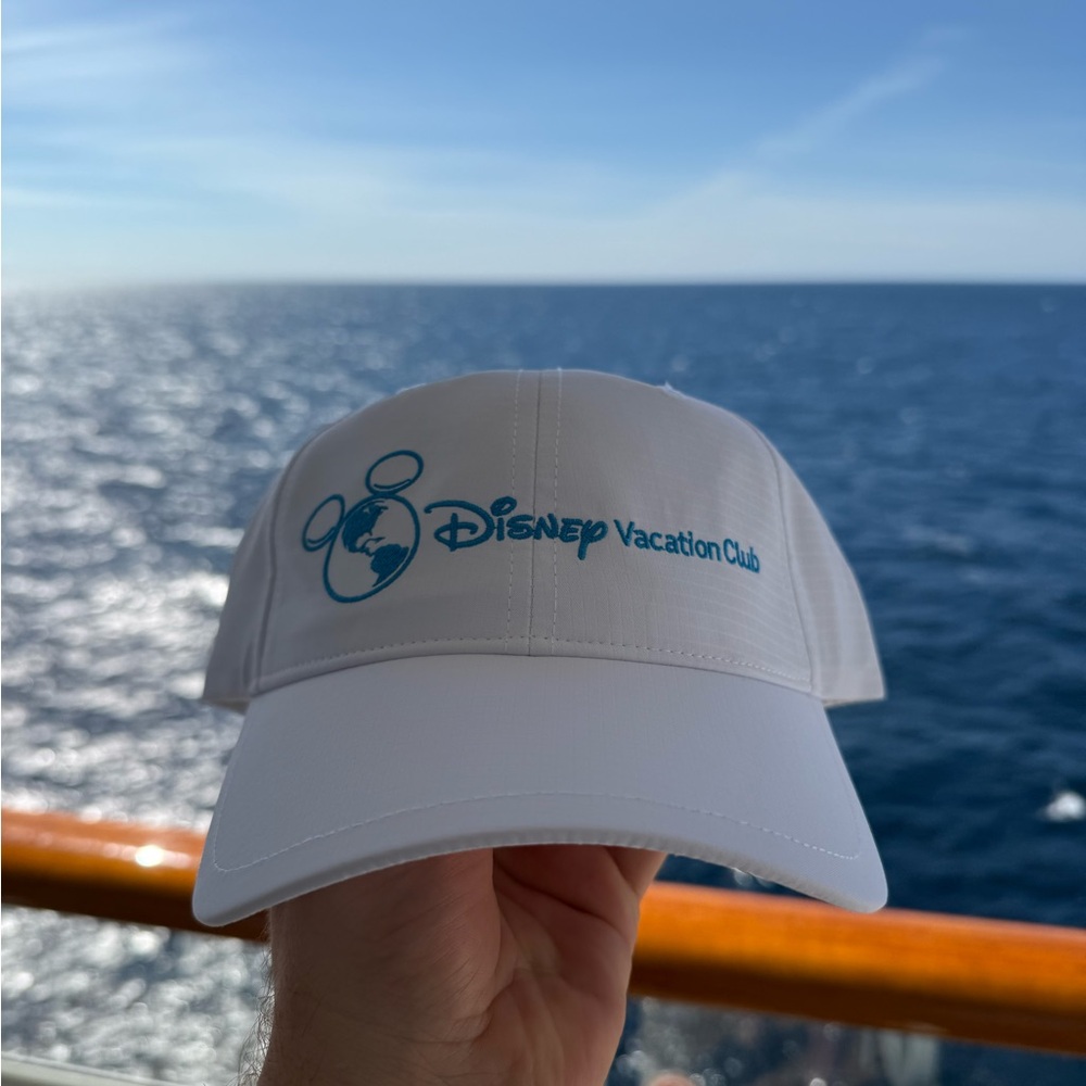 Disney Vacation Club DVC Member White/Blue Adjustable Baseball Cap Hat